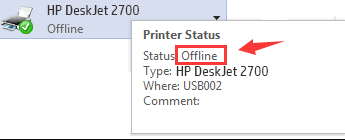 Common Causes of HP DeskJet 2700 Offline Issue