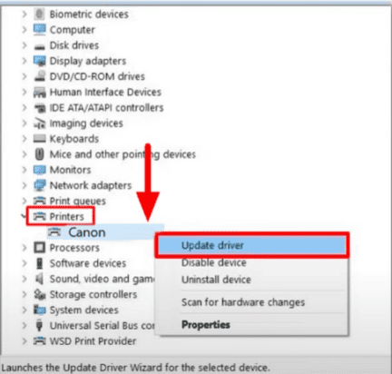 Reinstall or Update Printer Drivers